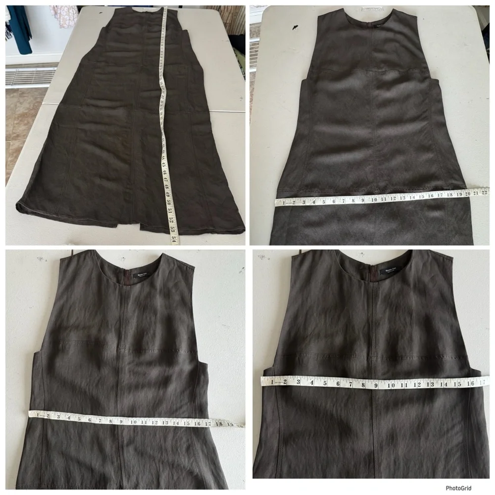 Massimo Dutti brown Linen Blend long dress model 6661 size 4